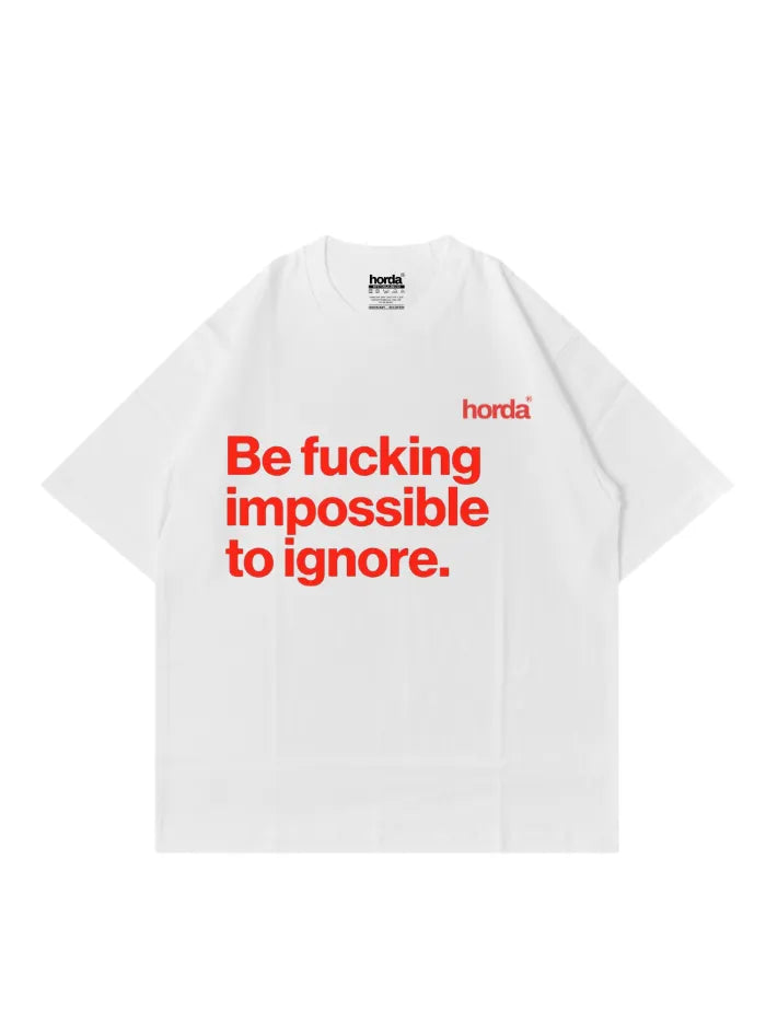 T-shirt Oversize "Loud" Stampa Rossa | Horda Cotone 200g Horda