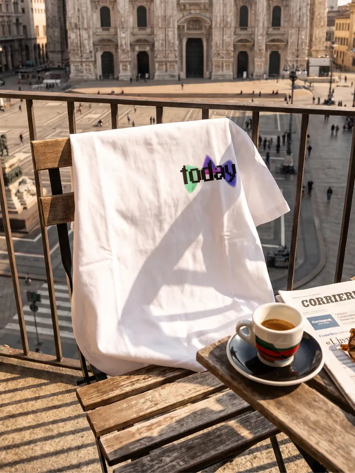T-shirt bianca No Talk | Boxy Fit 200g Made in Italy – Horda Horda