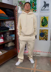 Tuta Baggy Fit completa in 100 % cotone colore Crema Horda Brand Streetwear