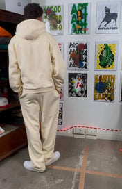 Tuta Baggy Fit completa in 100 % cotone colore Crema Horda Brand Streetwear