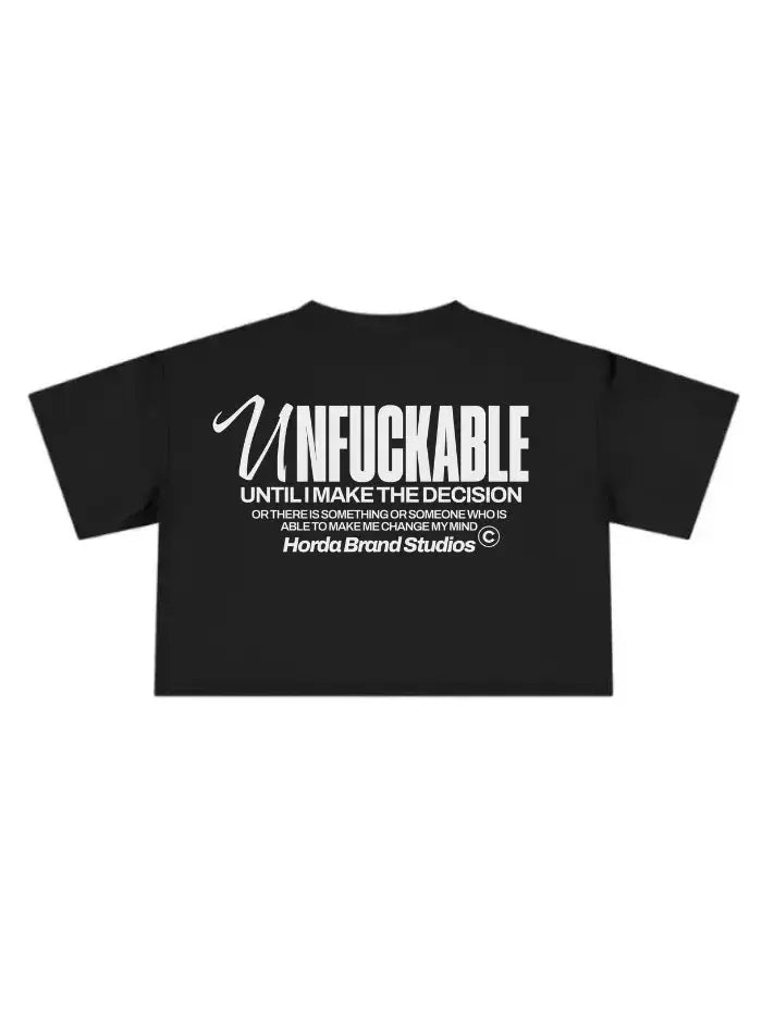 Unfck – T-Shirt Donna Cropped 200gsm Made in Italy Horda Brand