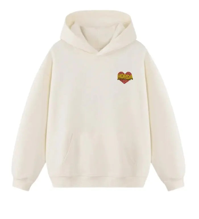felpa boxy fit con cappuccio 100% cotone Broken Hearts Horda Brand Streetwear