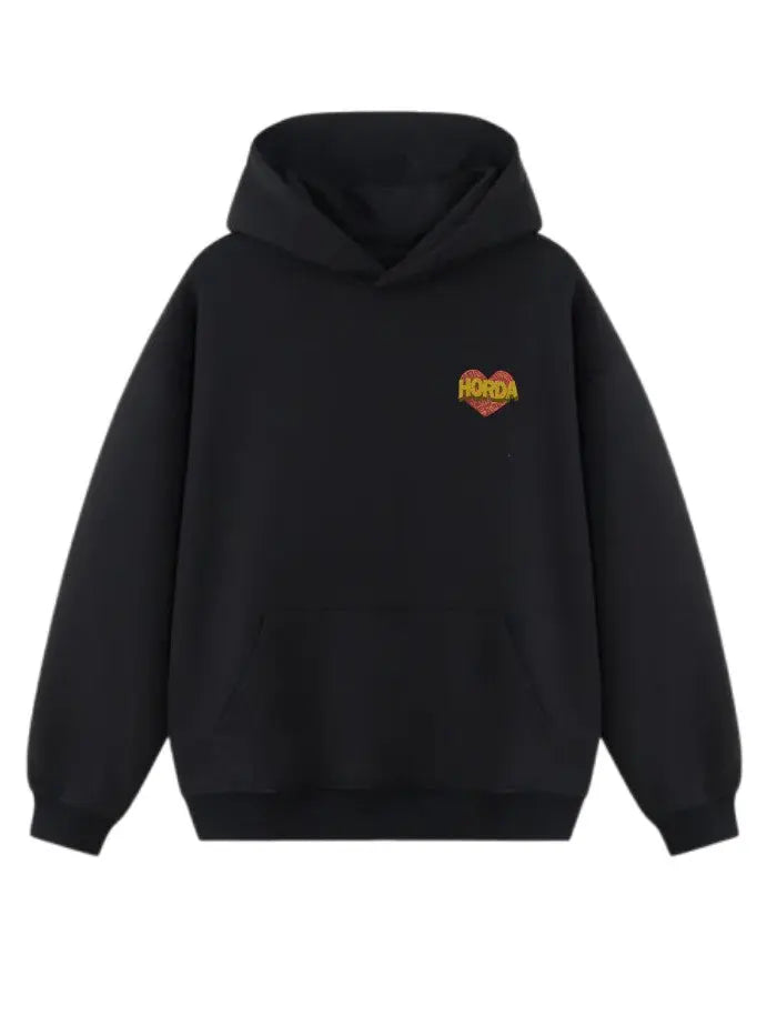 felpa boxy fit con cappuccio 100% cotone Broken Hearts Horda Brand Streetwear
