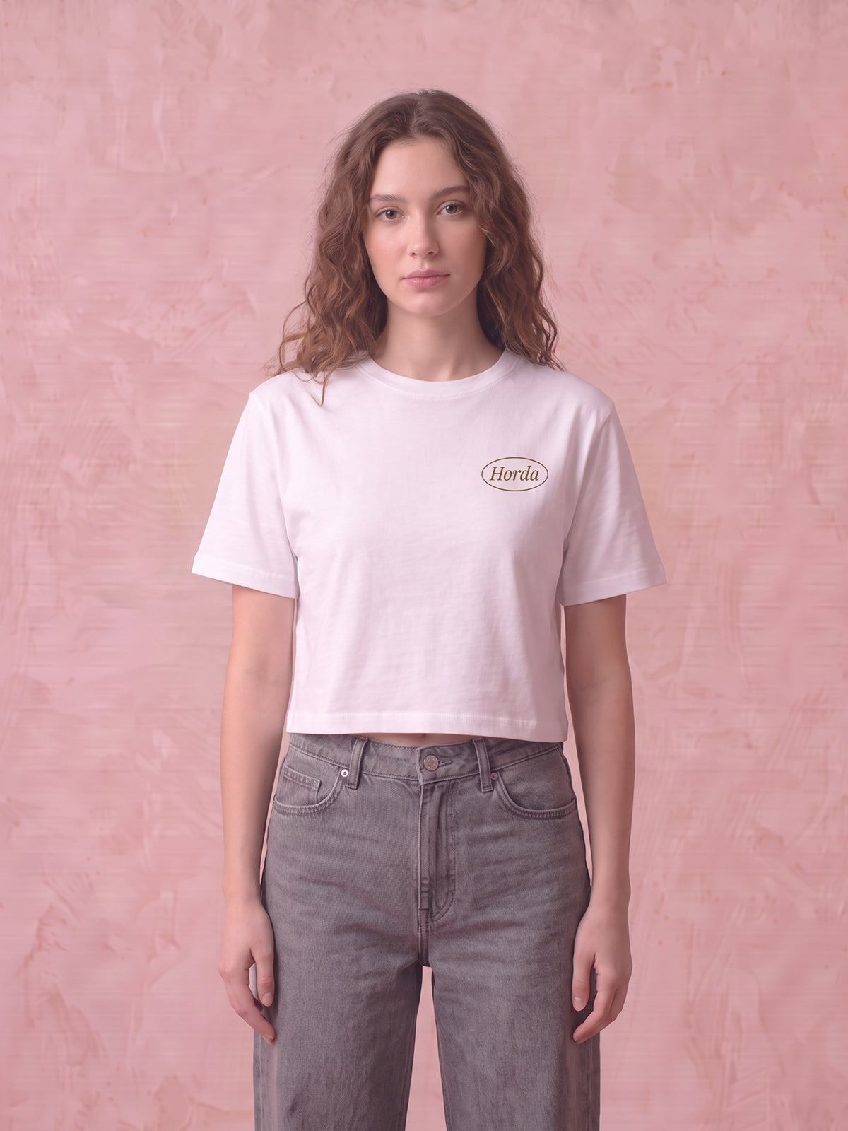 Damen Crop T-Shirt Rest