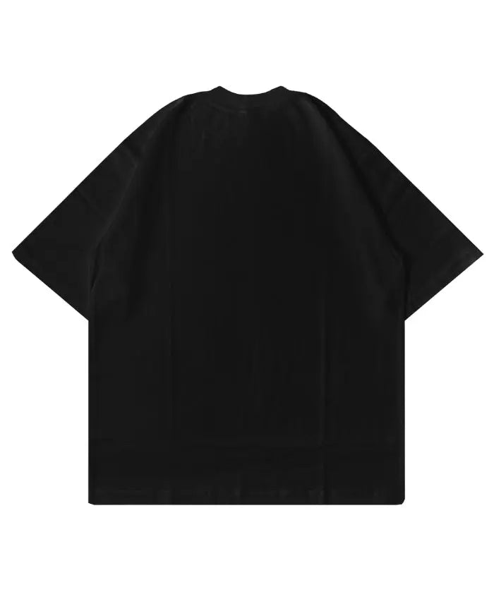 y2k shirts Nera 100% Cotone Y2K Blu & Yellow Horda Brand Streetwear retro schiena